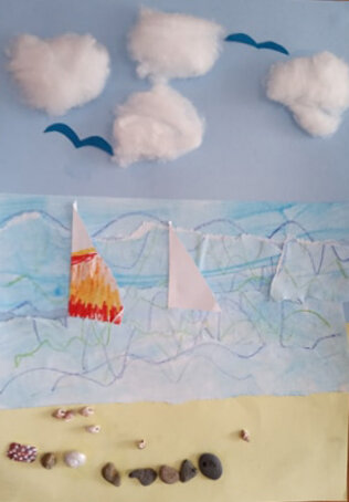 Seascape by Dylan Leslie age 6