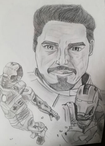 Tony Stark by Rebecca Ferguson age 13