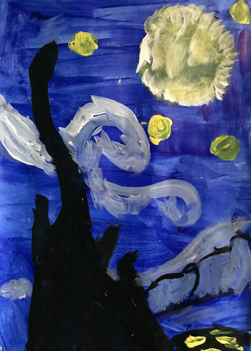 ‘The Starry night’ by Vincent Van Gogh by Nina Moloney age 10