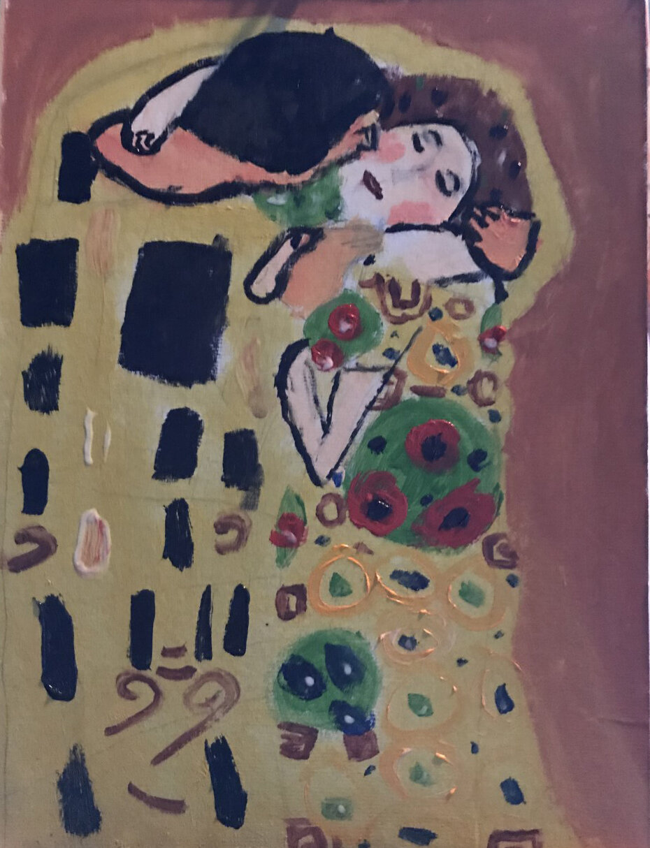 ‘The Kiss’ by Gustav Klimt by Nina Moloney age 10