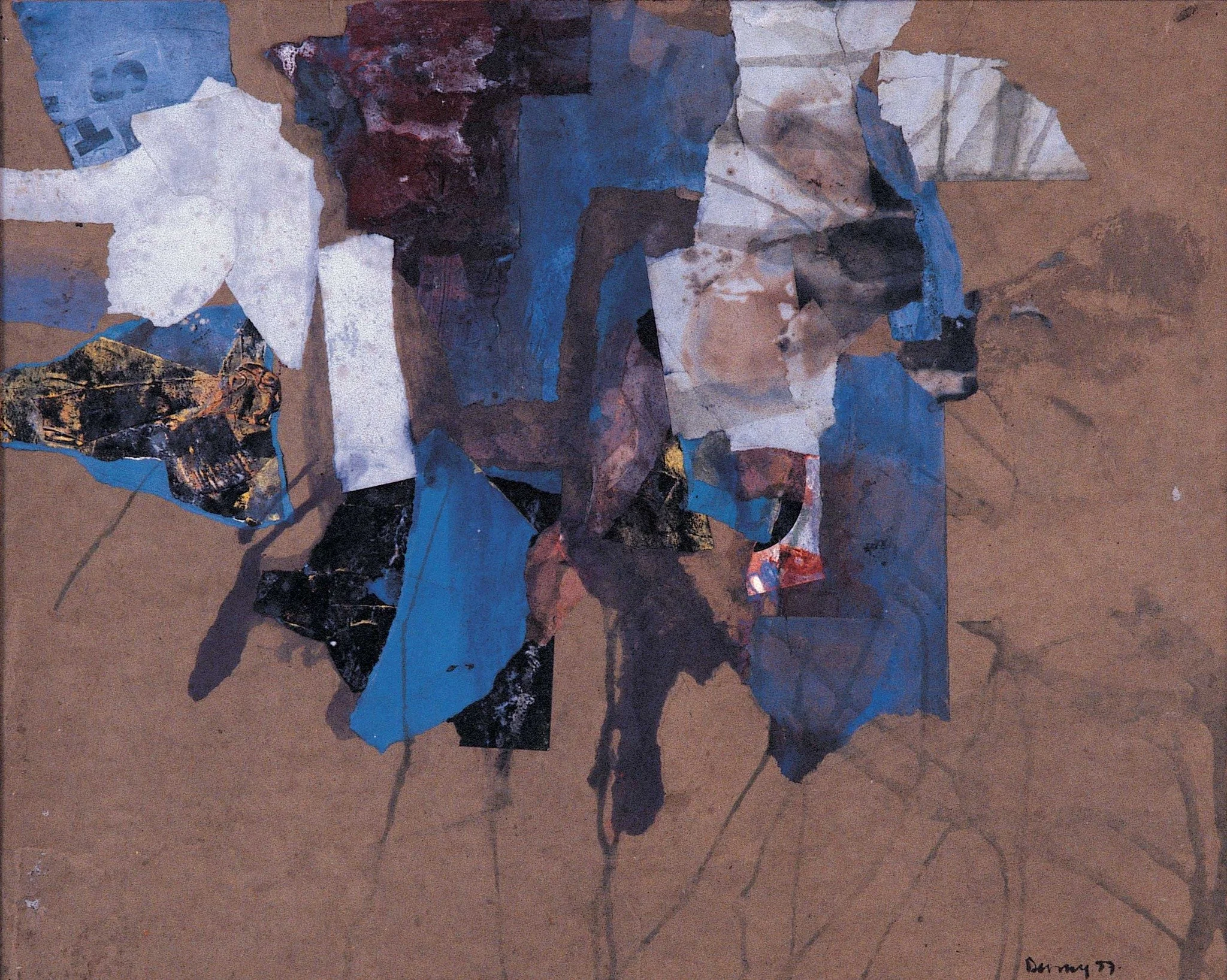 Today we celebrate the birth of two Collection artist. First, here's Collage 4, 1957 by Robyn Denny (1930-2014)

#PierArtsCentre