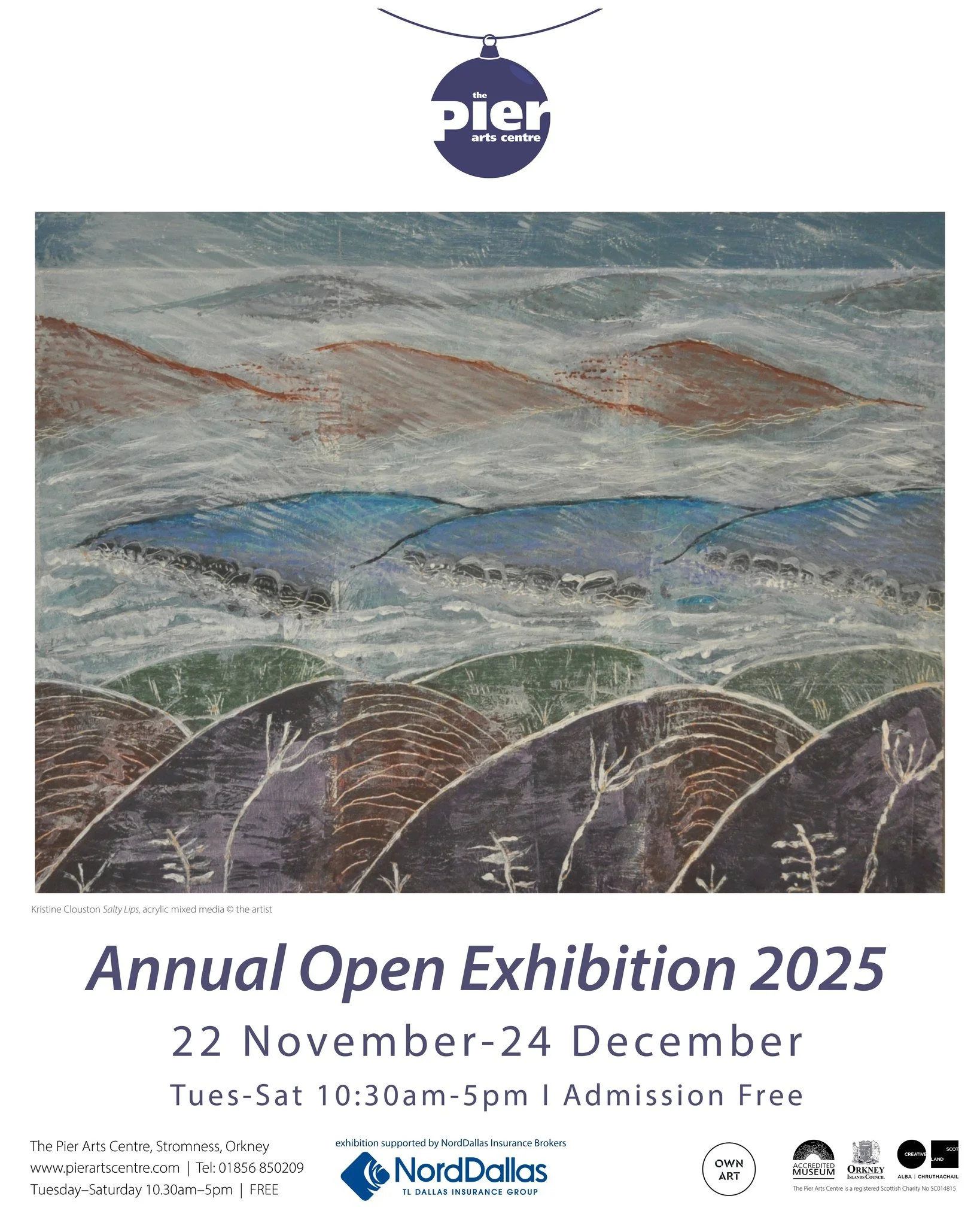 Our Annual Open Exhibition is on display until Christmas Eve and includes work by over 230 local artists and makers.

Open Tuesday-Saturday 10:30am-5pm
Admission Free

#PierArtsCentre #Christmas #Orkney #Artists