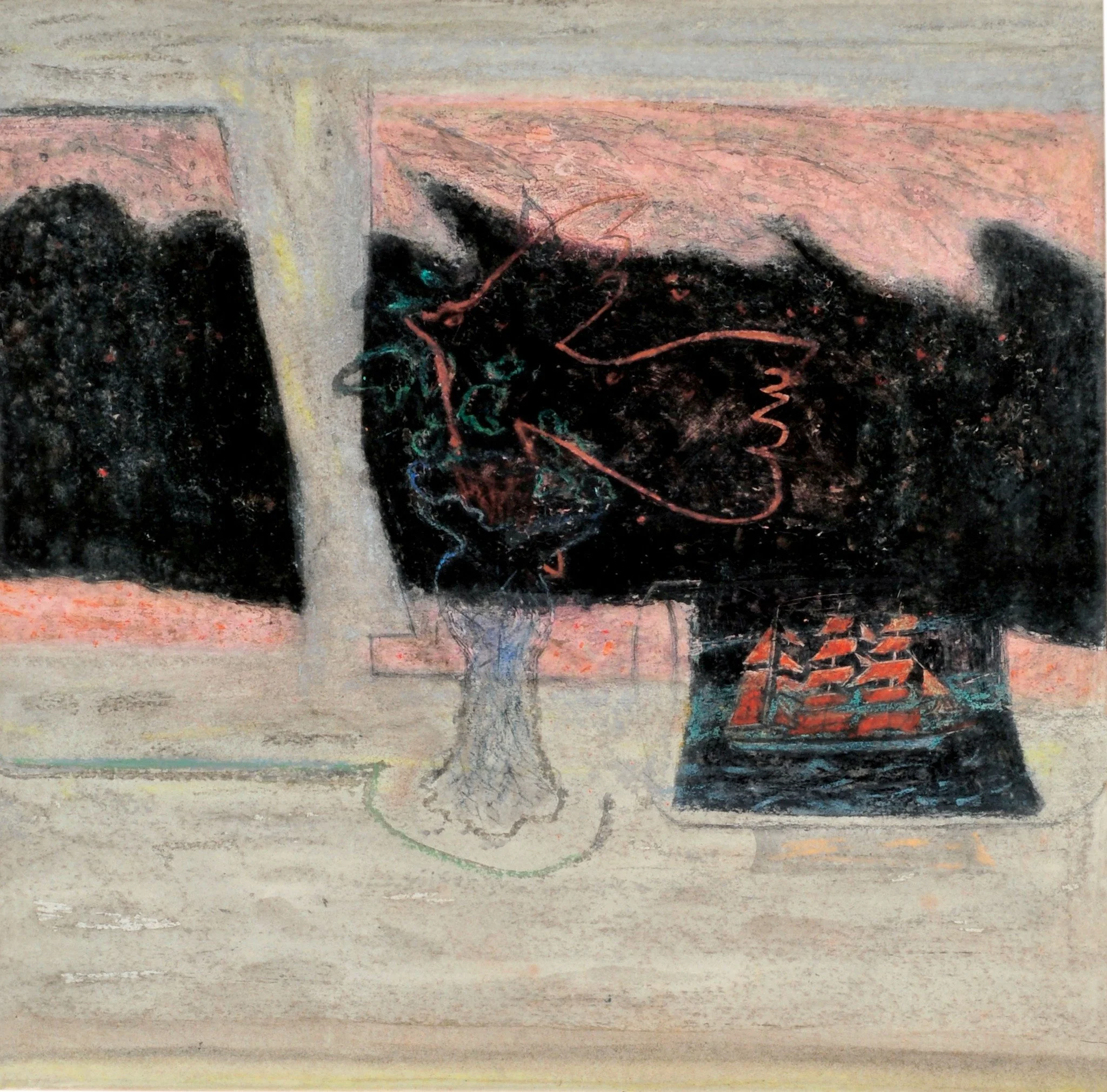 Today we celebrate 90 years since the birth of Orcadian artist Sylvia Wishart (1936-2008) with Untitled c.1980s from our Collection

#PierArtsCentre #SylviaWishart #Orkney