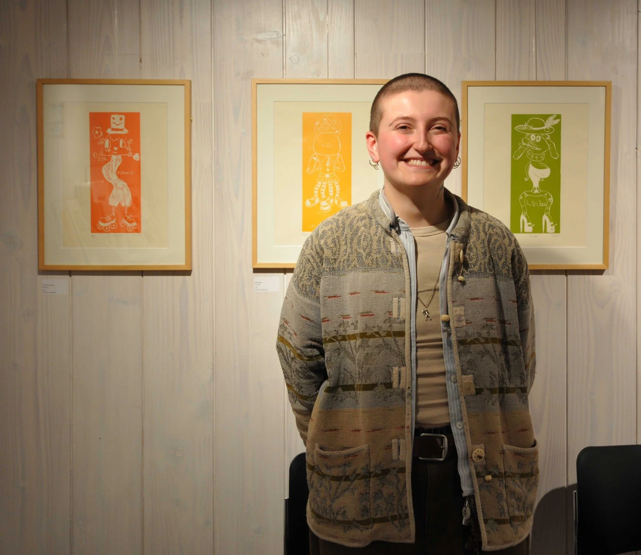 Consequences - Soulisquoy Young Associates is on display at the Pier Arts Centre until  24 March

Open Tues-Sat 10:30am-5pm. Admission

Image: Esm&eacute;emilja Mackenna, one of @soulisquoy Printmakers  Young Associates with some of the Consequences 