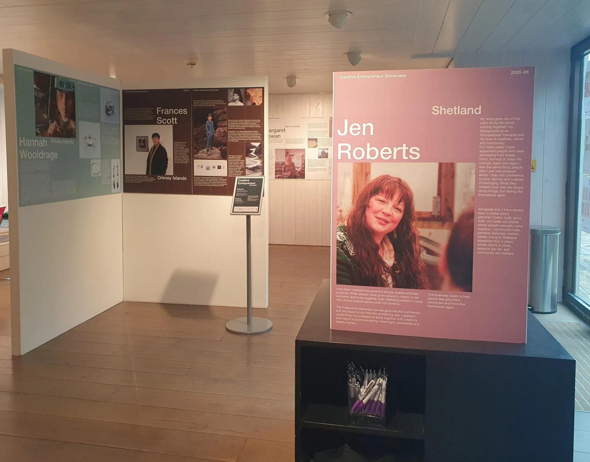 Today (Saturday 4 April) is the last chance to see the Creative Entrepreneur Showcase illustrating the creativity, passion and innovation of emerging creative entrepreneurs from the Western Isles, Orkney and Shetland

The Creative Entrepreneurial cou