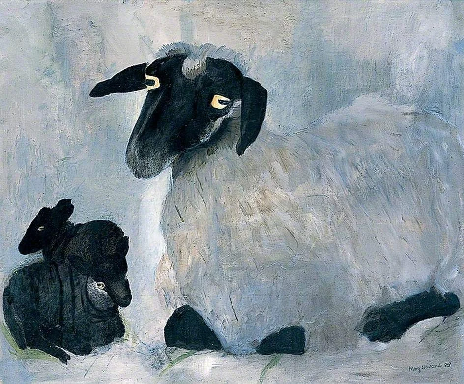 This week @artukdotorg #OnlineArtExchange is celebrating Spring

What could be more spring-like than Suffolk Clun-Cross Ewe with Two Lambs by Mary Newcomb (1922&ndash;2008) from  Norfolk Museums Service