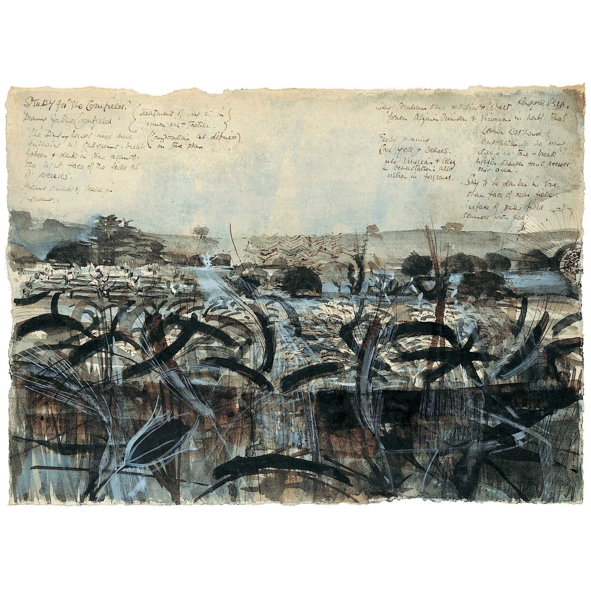 Today we celebrate 100 years since the  birth of Alan Reynolds (1926 - 2014) with First Drawing for Summer (The Seasons) 1954-6 from our collection.

#PierArtsCentre