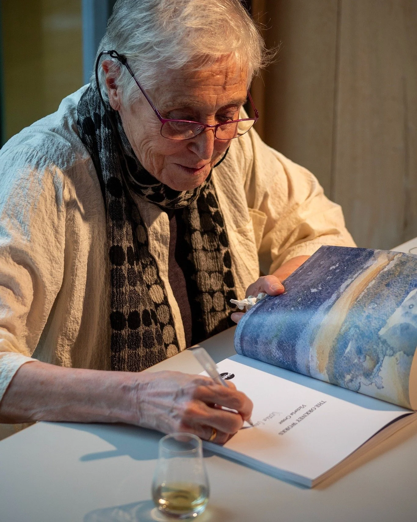 We were delighted to host Orkney Sequence on Friday (10 July) with artist Victoria Crowe RSA and musician and composer Gemma McGregor presenting the premiere of their film collaboration - Orkney Sequence and the launch of a new publication, The Orkne