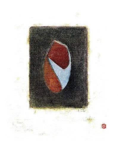 Today we celebrate the birth of Naum Gabo (1890-1977) with Oval Form (date unknown) monoprint with hand additions in pastel and oil gifted to our Collection by Nina and Graham Williams, 2020

&copy; Nina &amp; Graham Williams/Tate Images

#PierArtsCe