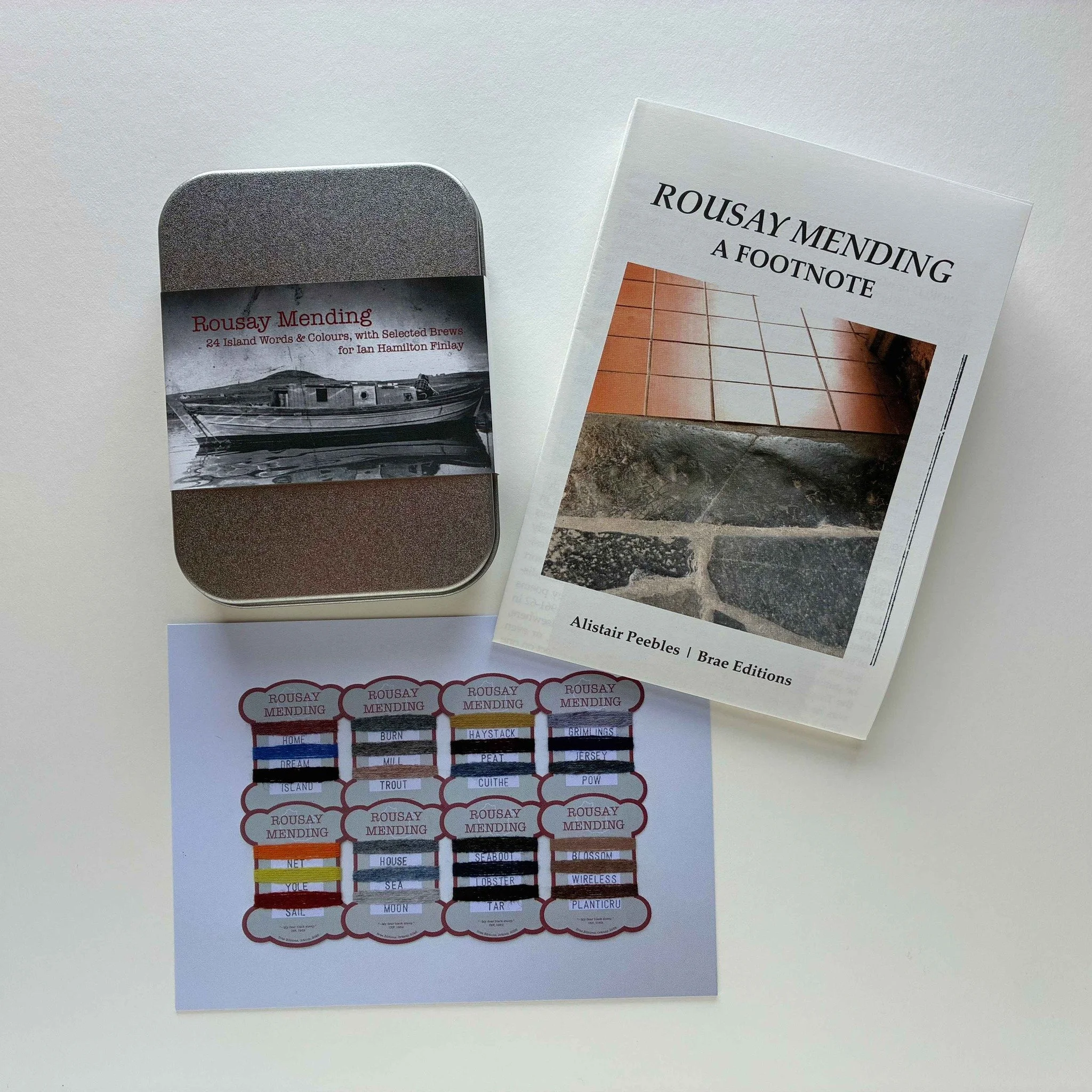 Today we celebrate the birth of artist poet and gardener Ian Hamilton Finlay (1925-2006)

Available to buy in our gallery shop - Rousay Mending, a limited edition by Alistair Peebles published by Brae Editions - retailing at &pound;125.00

It compris