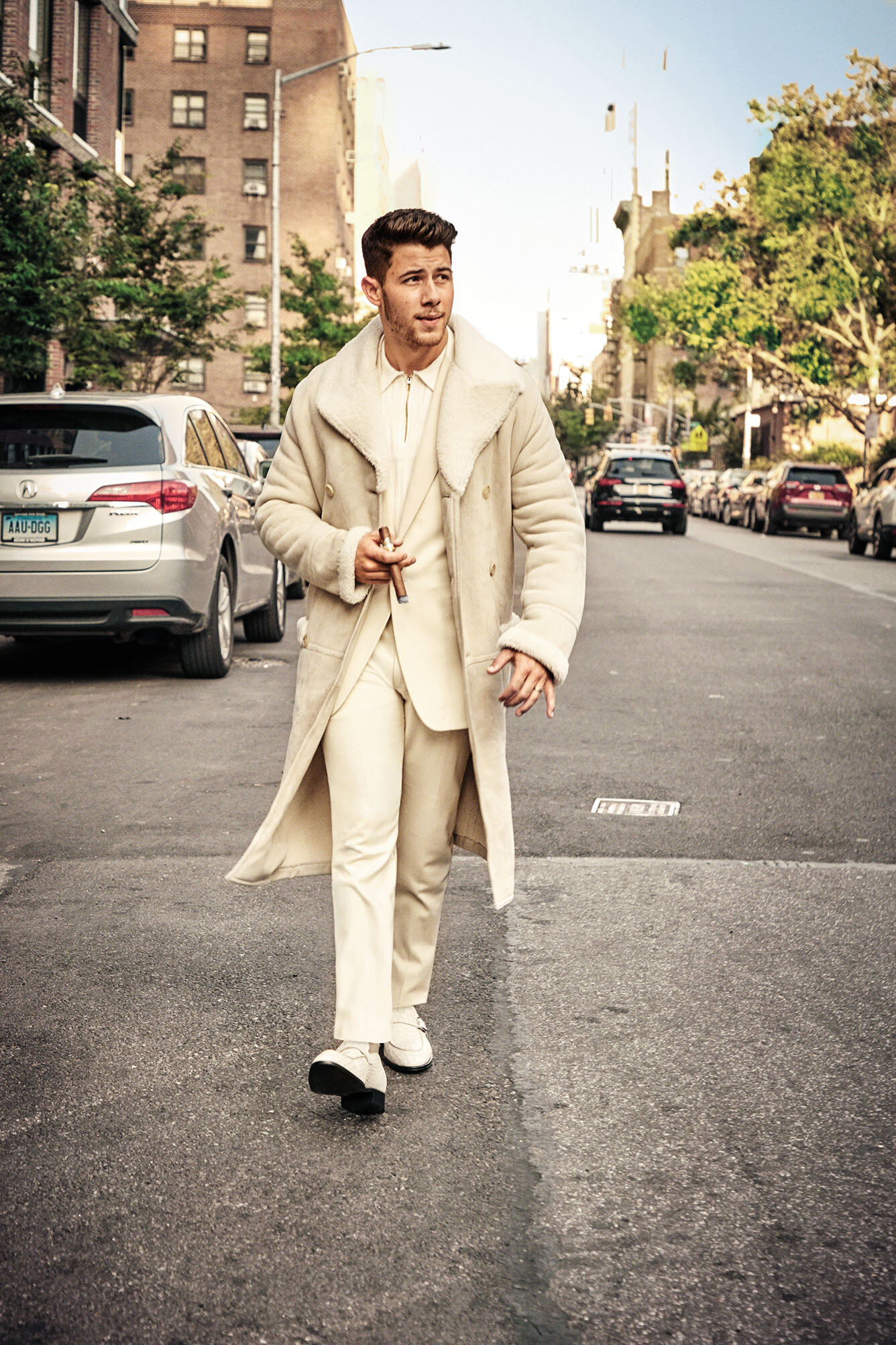 Nick Jonas for  Cigar Aficionado . Photo: David Needleman. Styling: Avo Yermagyan / Grooming: Amy Komorowski. New York, NY.  