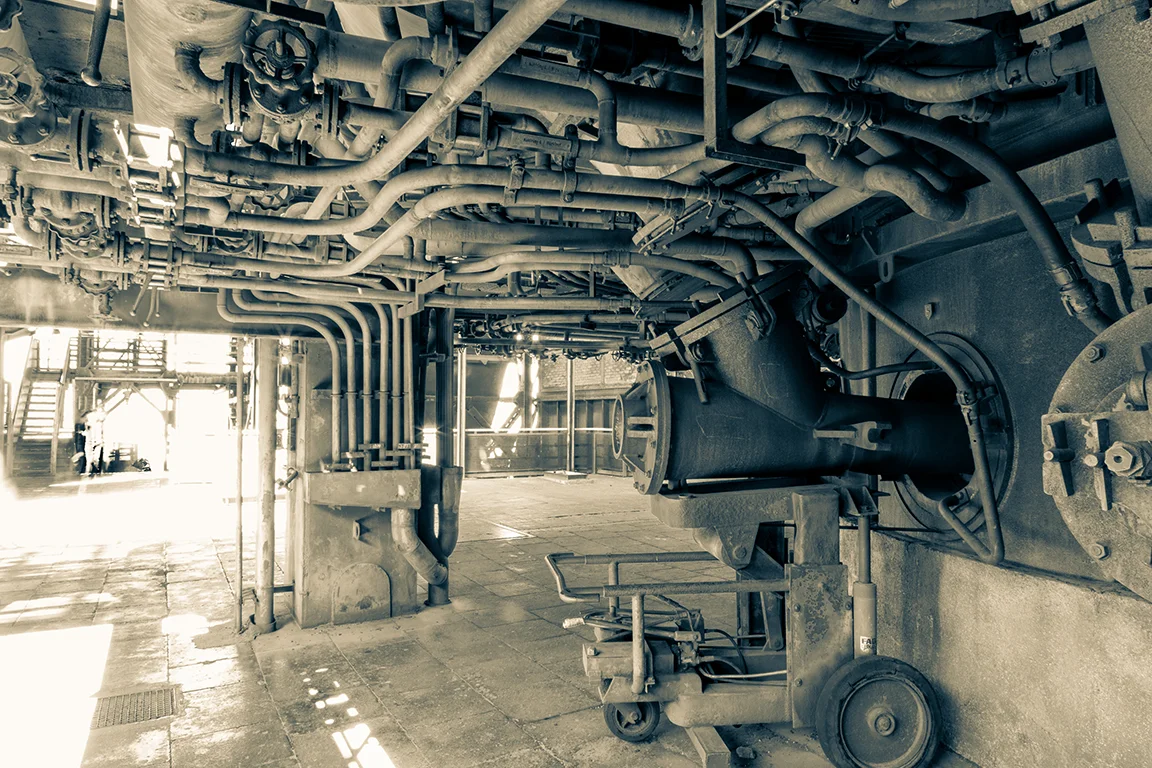 Industry_FLOW_05_Steel / decommissioned steel works / Landschaftspark / Duisburg Nord / Germany / 2017 595mm H x 840mm W (A1) + 100mm border / pigment print on 220gsm Hahnemühle photo rag paper
