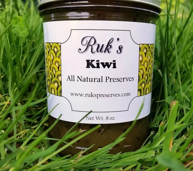 8 oz. Jar ( June-July) This beautiful fruit turned beautiful preserve, is a refreshing addition to your morning breakfast toast! Ingredients: Kiwi, Sugar, Pectin, Organic Lemon Juice