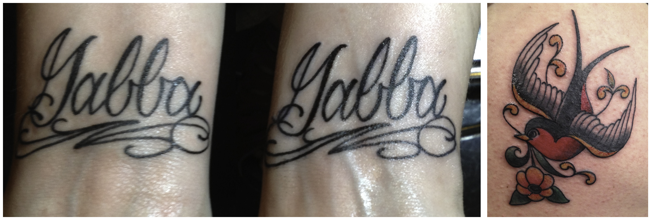 I got a Ramones tattoo I'd been considering for a while, my friend got an old school swallow.