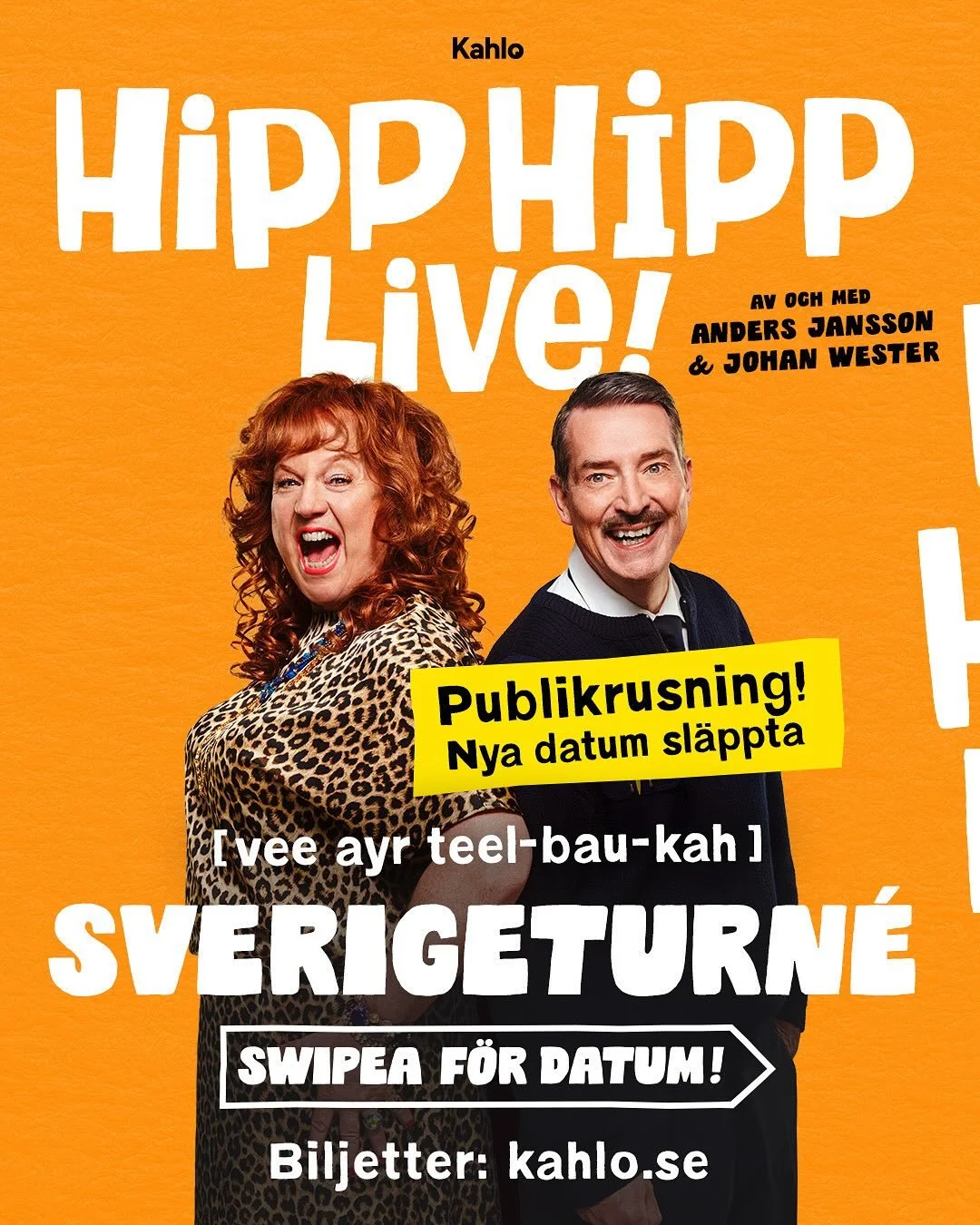 HERREJ&Ouml;SSES - vad h&auml;nde?!😅❤️&zwj;🔥

Vi har sl&auml;ppt upp en massa extra f&ouml;rest&auml;llningar och jobbar f&ouml;r fullt med nya datum och nya st&auml;der. H&aring;ll ut!

🧡🧡🧡
#hipphipplive