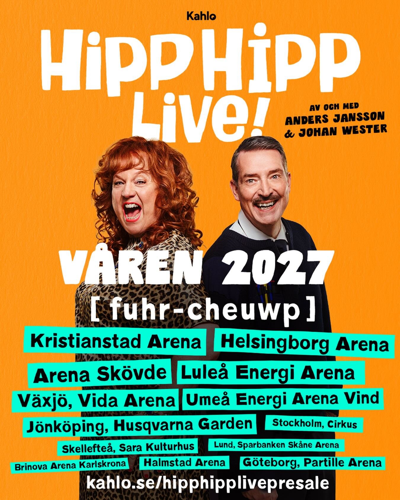 ✨🧡HIPP HIPP LIVE 2027🧡✨

Vi h&ouml;rde er - Imorgon sl&auml;pper vi biljetter till nya orter och n&aring;gra repriser. Presale idag s&aring; passa p&aring;!

29 jan - Stockholm, Cirkus NY!&nbsp;
30 jan - Stockholm, Cirkus NY!&nbsp;
5 feb - Halmstad