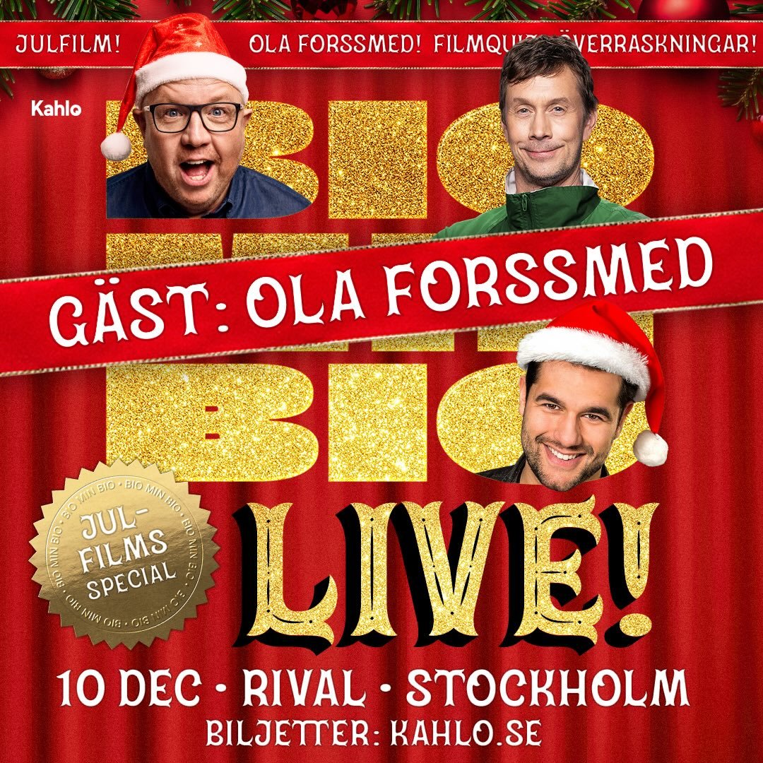 Bio Min Bio LIVE med @olaforssmed som g&auml;st!

Ni h&ouml;r ju - det kommer bli otroligt✨

Biljetter: Kahlo.se ❣️❣️❣️