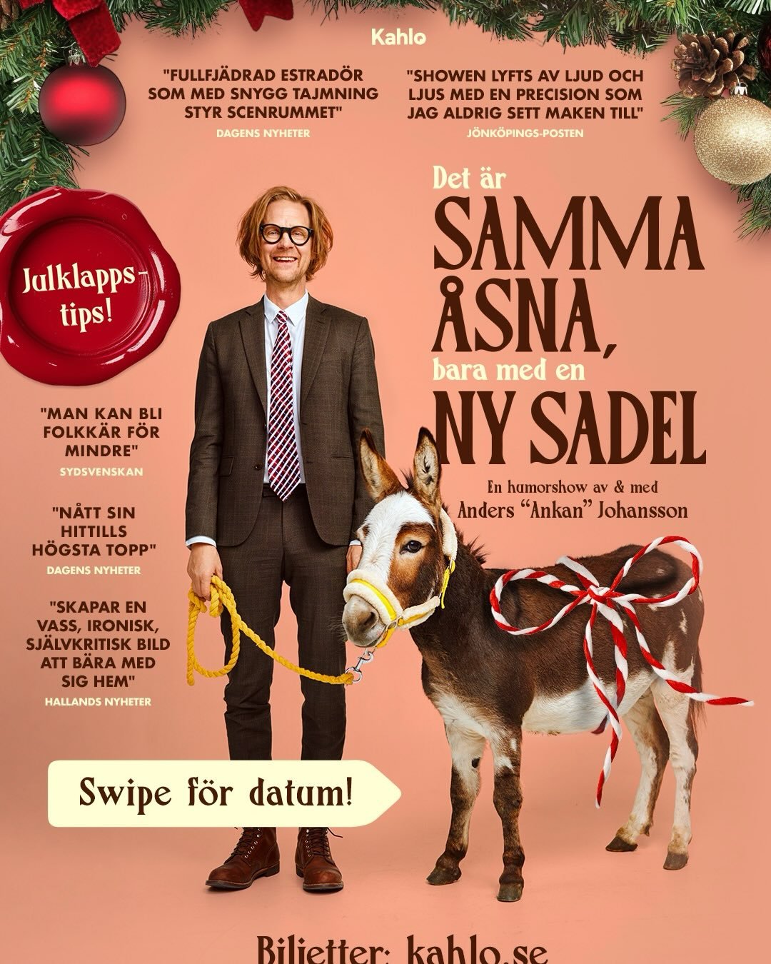 🎁
✨Sista-minuten-julklappstips inkl rim✨

EN JULG&Aring;VA SOM ALLA PASSAR
OAVSETT F&Ouml;TTER, KL&Ouml;VAR ELLER TASSAR
T&Auml;NK DIG EN EGEN LITEN ARK
I ANKANS HUVUD EN N&Ouml;JESPARK
L&Aring;T DIG TRAMS &amp; SKRATT TANKA
L&Auml;GG UNDER GRANEN E