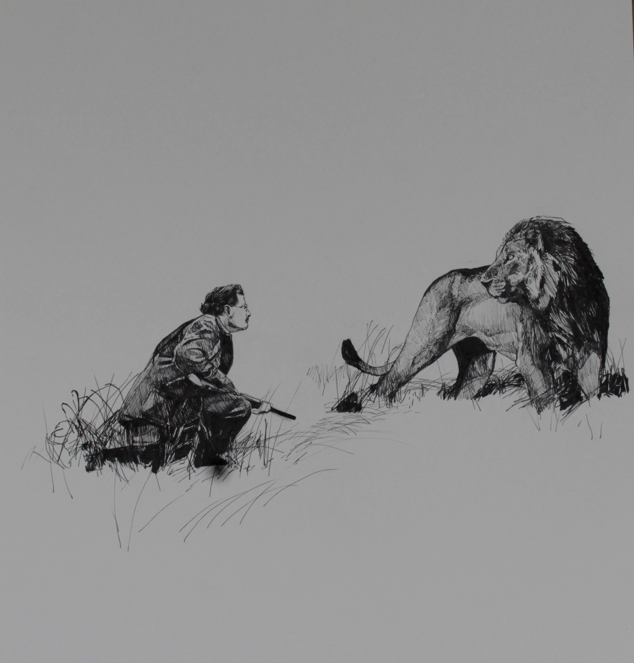 Hemingway and the Lion