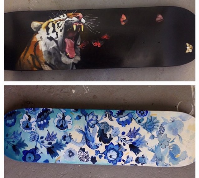 Top: Tiger and Red Moths, Bottom: Blue Danube