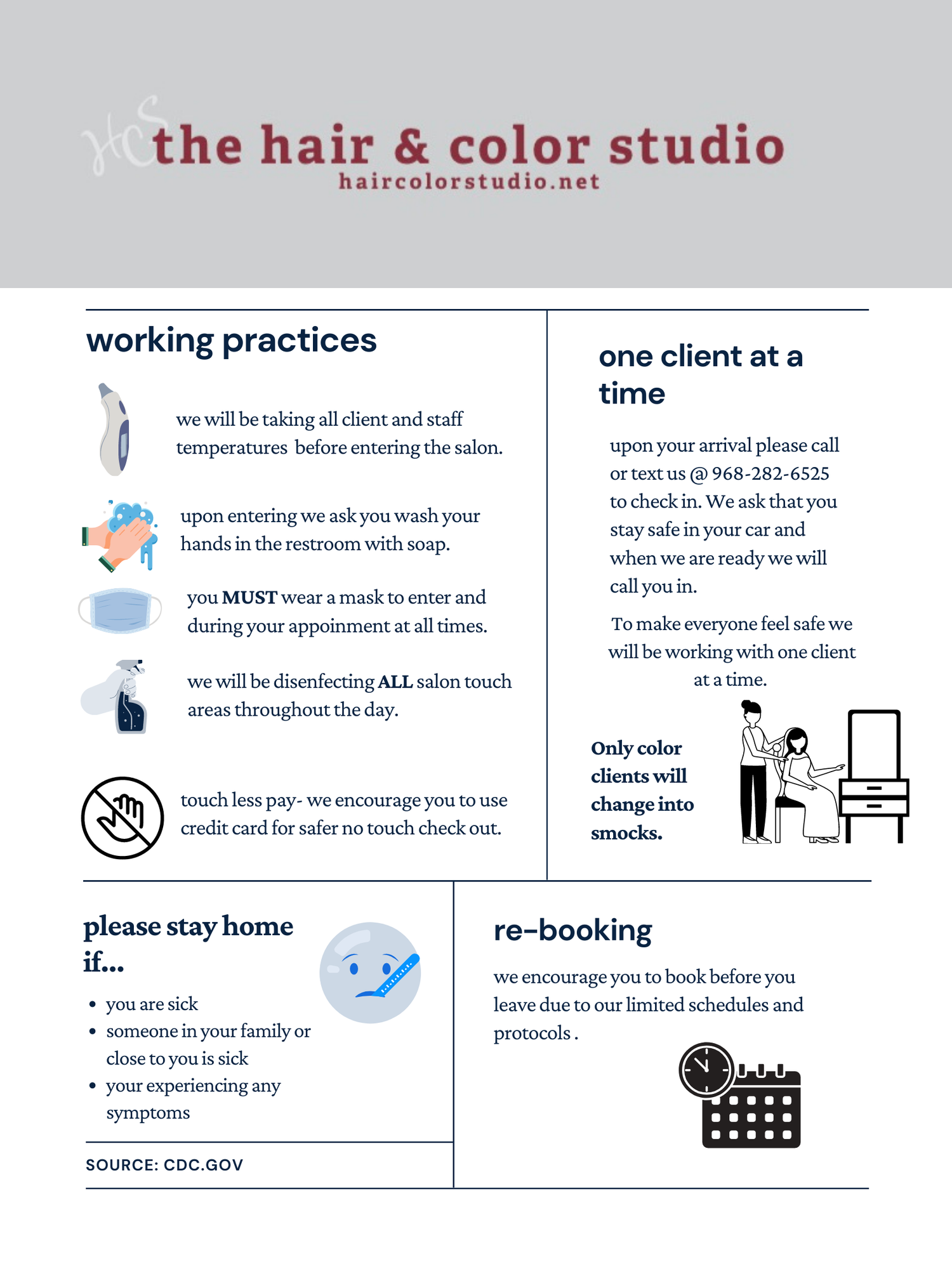 Covid-19 — The Hair & Color Studio