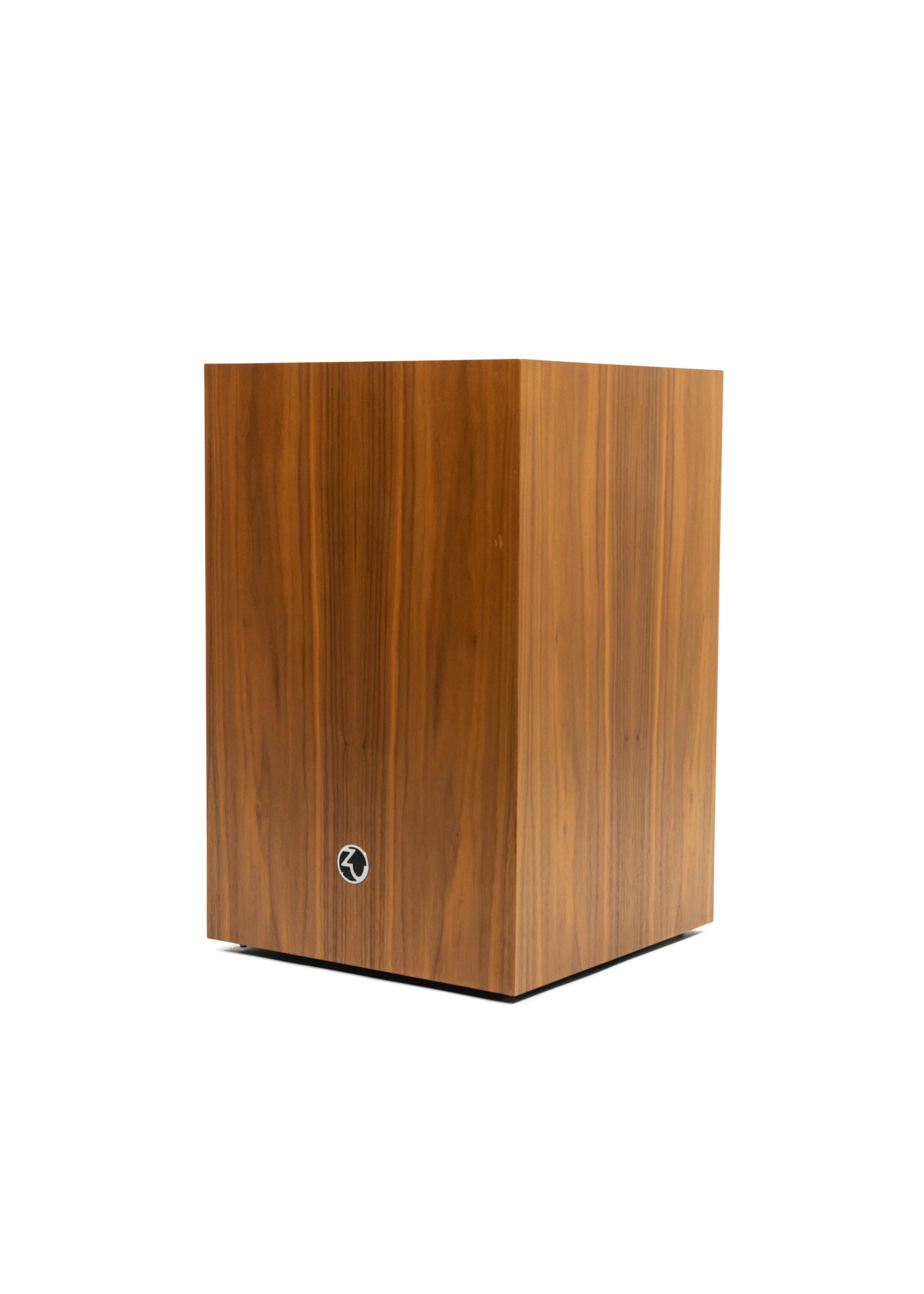 Photo of Zu Undertone subwoofer finished in American walnut.