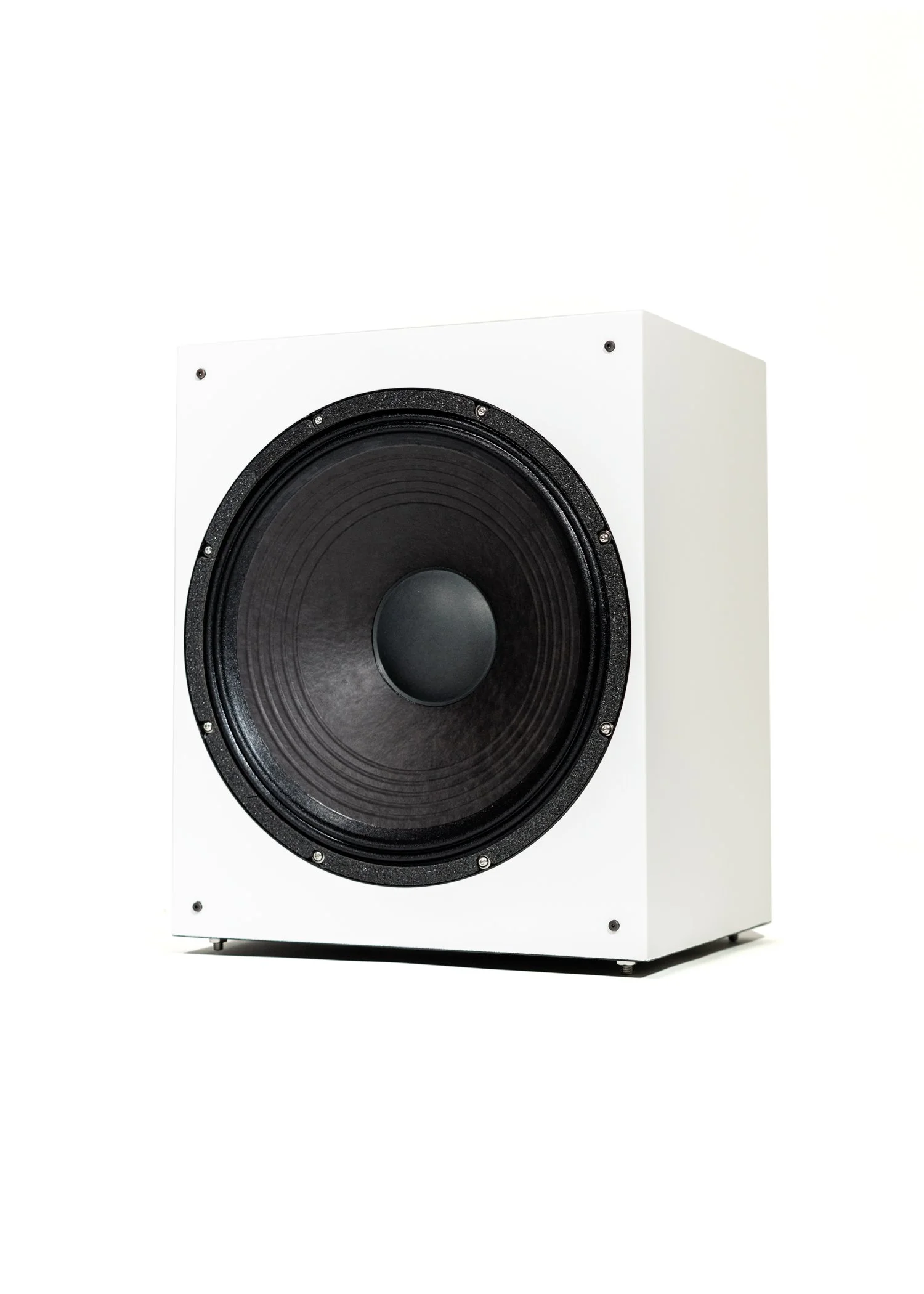 Photo of Zu Method Subwoofer finished in Nextel white.