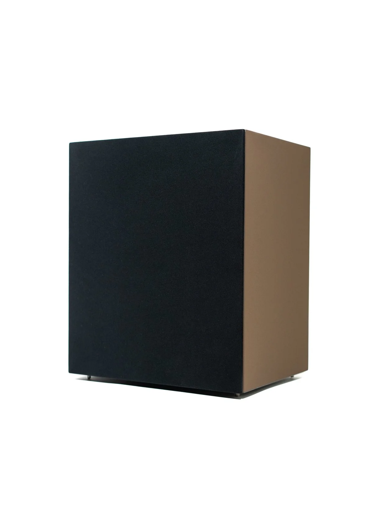 Photo of Zu Method Sub with grille, finished in Nextel brown.