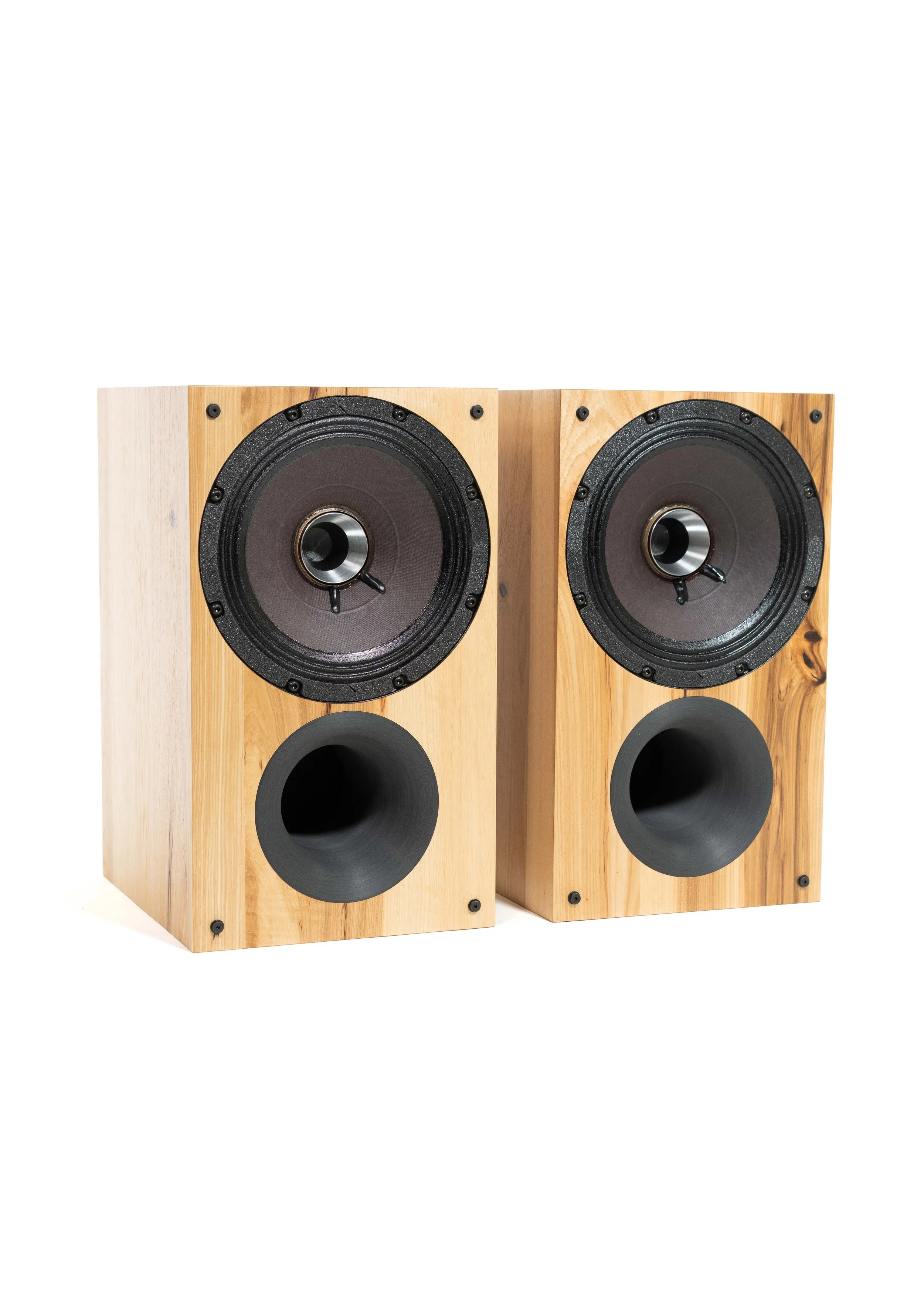 Zu Audio Method Bookshelf speaker finished in rustic hickory.