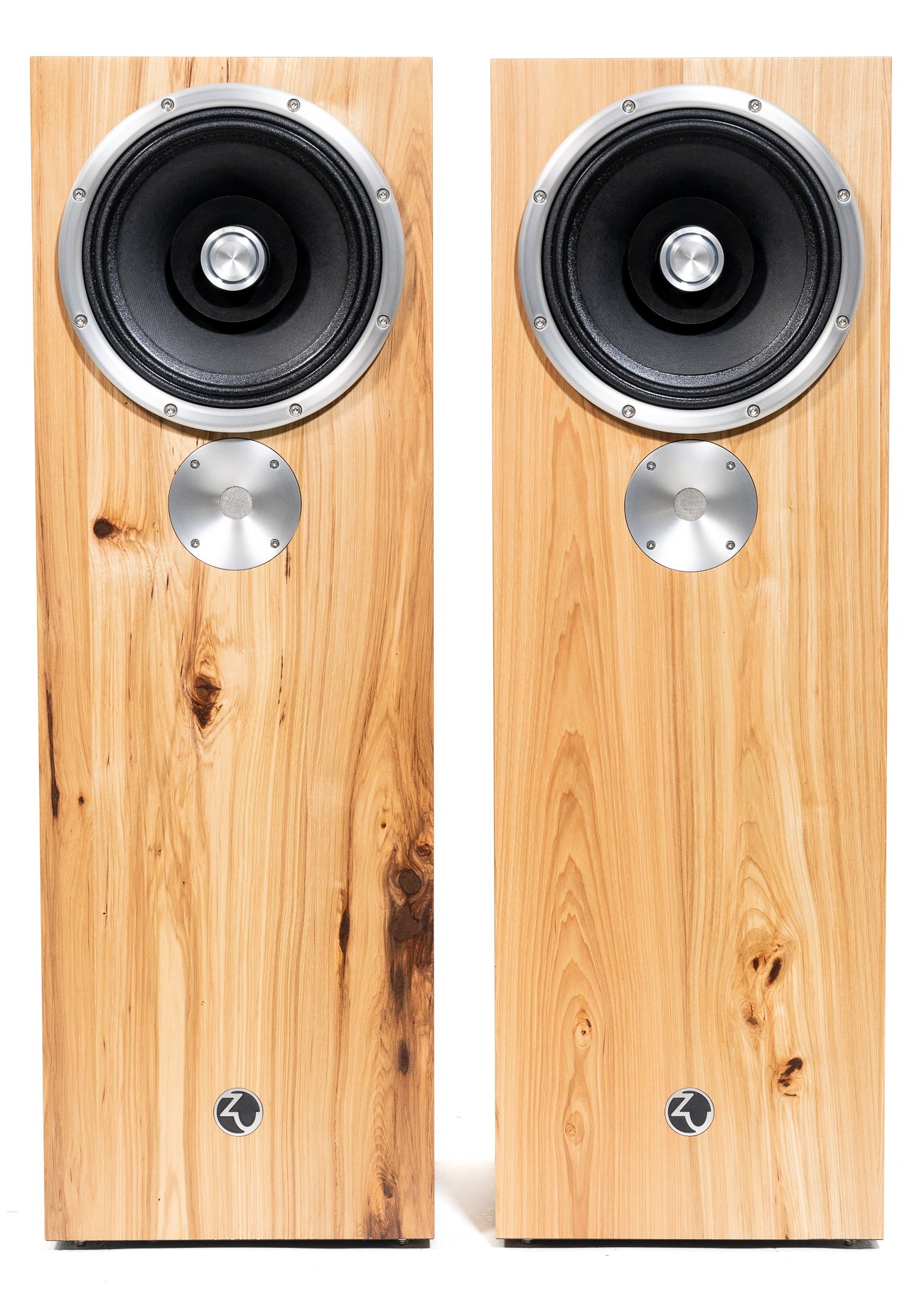 Photo of Zu DW-6 Supreme loudspeakers finished in rustic hickory - matched pair.
