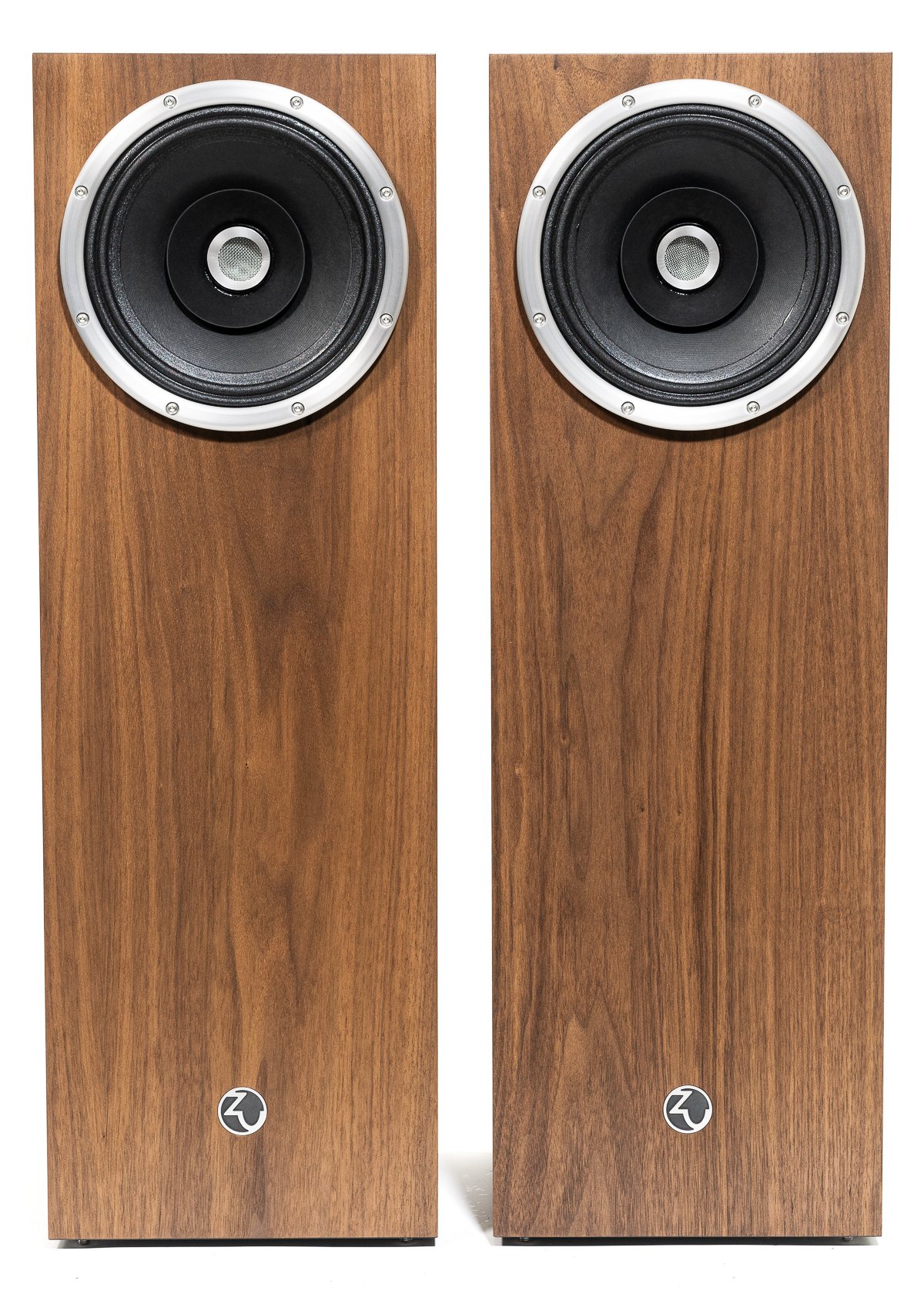 Photo of Zu Union 6 finished in walnut and silver trim - matched pair.