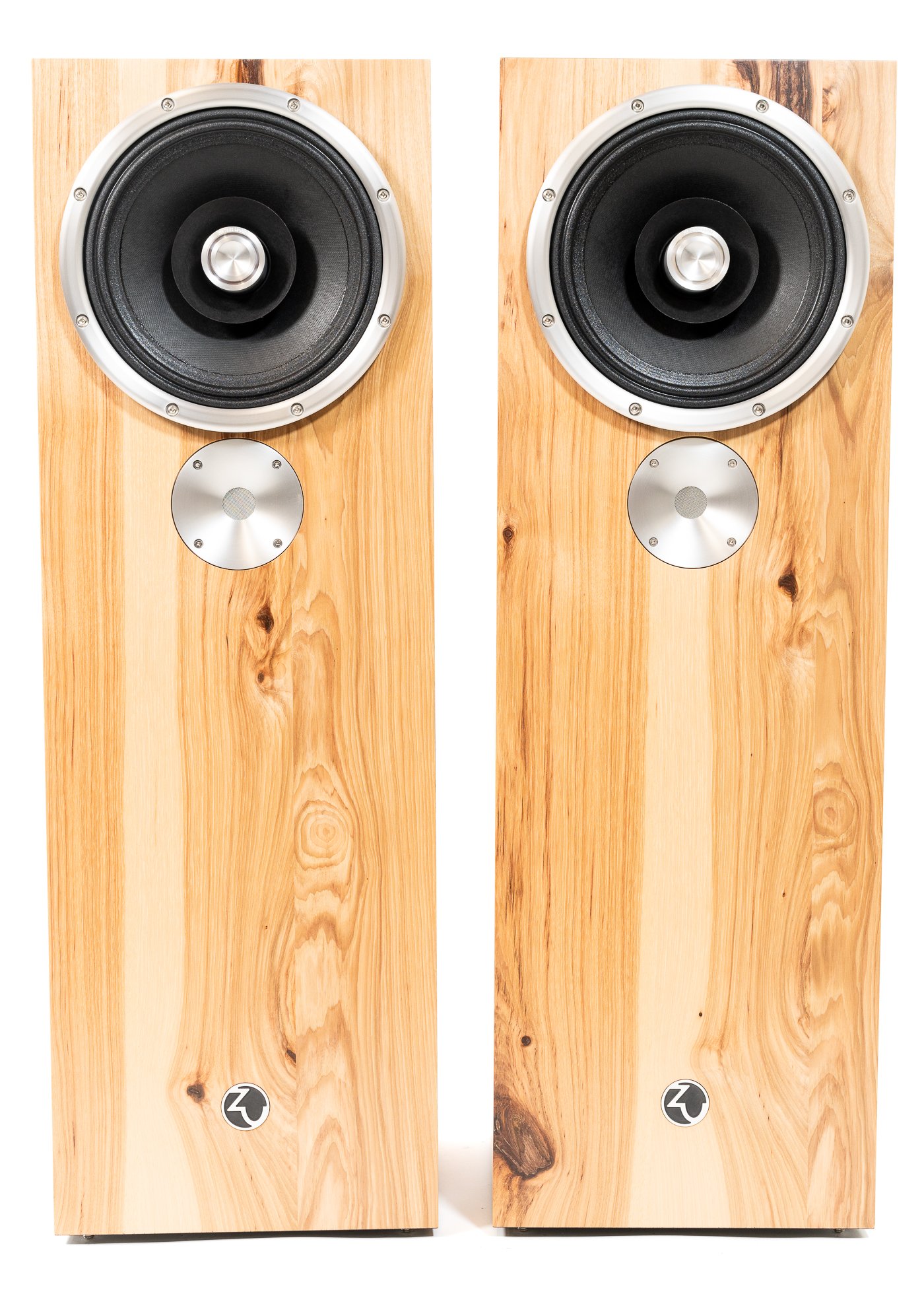 Photo of Zu DW-6 (standard) finished in rustic hickory, matched pair.