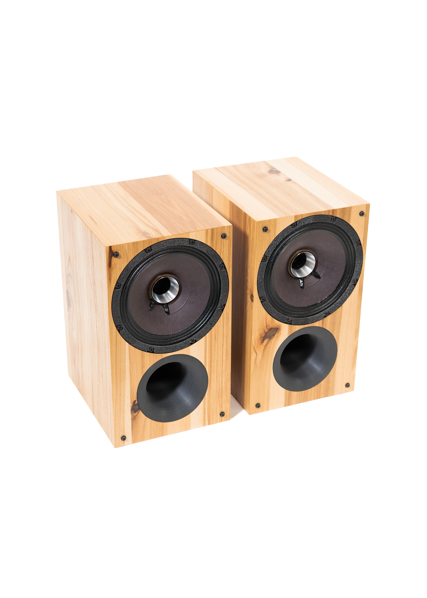 Photo of Zu Audio Method Bookshelf speaker finished in rustic hickory.