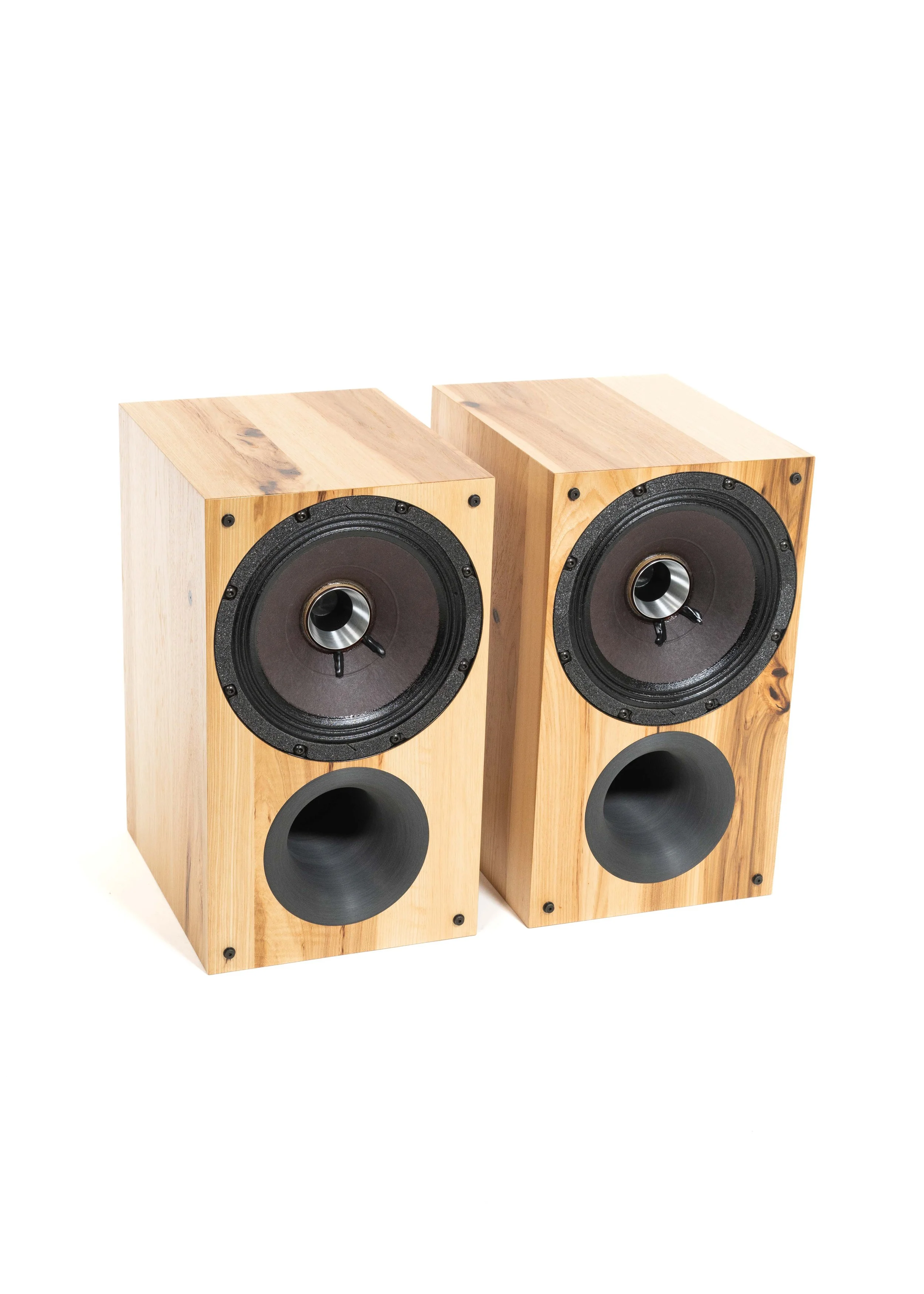 Zu Audio Method Bookshelf speaker finished in rustic hickory.