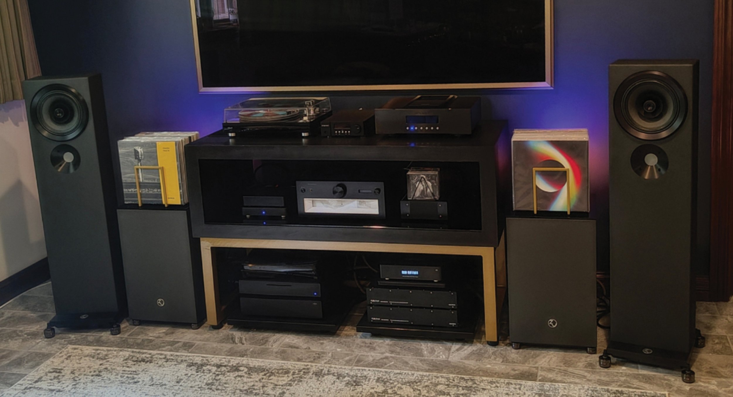 Zu Druid 6 (Rev B)
Zu Undertones 
Zu Event Cables
Technics SU-R1000
Imersiv D-1 with Network Acoustics Origin, Innuos Statement with EtherREGEN via fiber, LHY Clock 2S, Jay Audio CDT3 MK3, Teac TN-5BB, Ortofon MC X50, Puritan PSM156, Keces P8, SGC 30