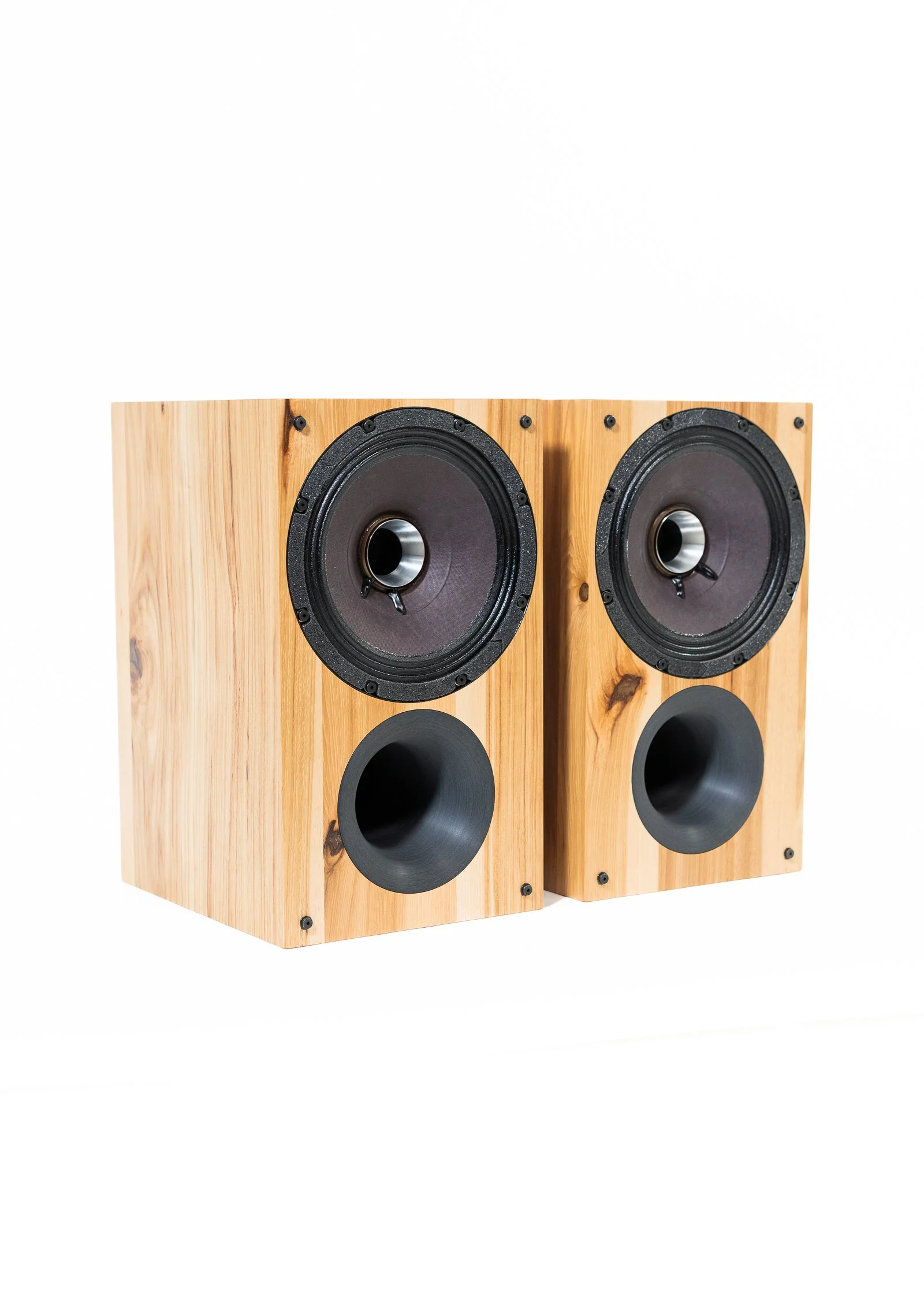Photo of Zu Audio Method Bookshelf loudspeaker finished in rustic hickory.