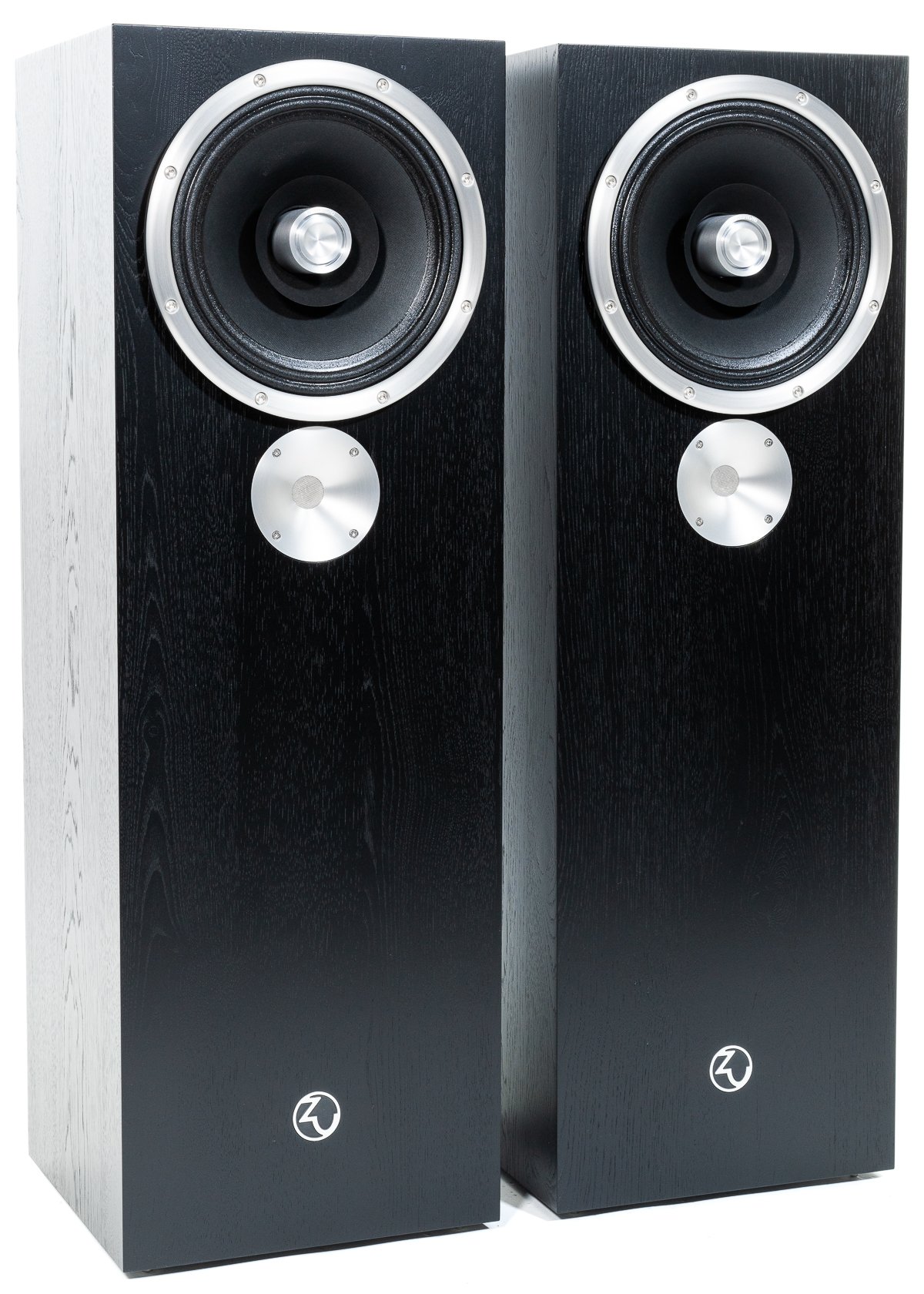Photo of Zu DW-6 Supreme finished in black hickory and silver trim - matched pair.