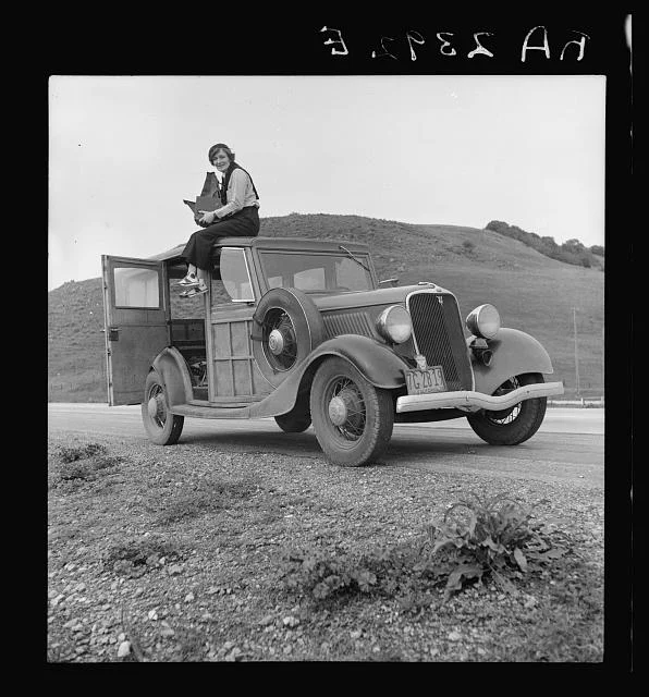 Dorothea Lange, 1936. By Rondal Partridge. Courtesy of Library of Congress, Prints and Photographs Division