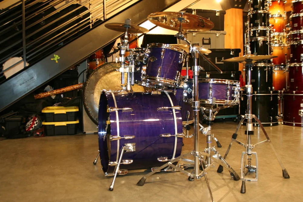 Drum Kits-Yamaha BEECH Custom drum set Zildjian A Custom BLUEBERRY