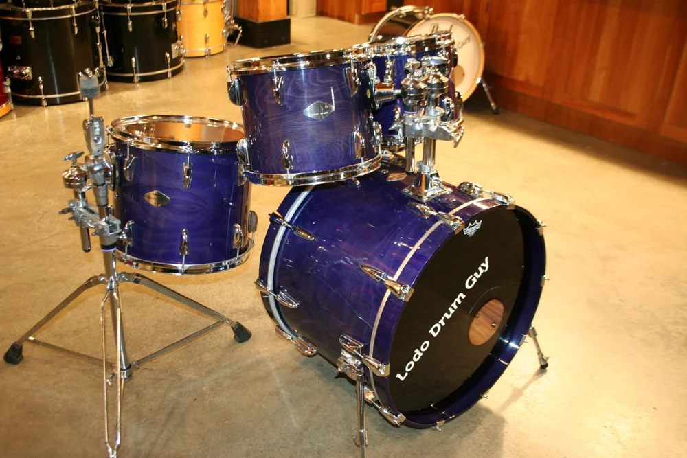 Drum Kits-Yamaha BEECH Custom drum set Zildjian A Custom BLUEBERRY