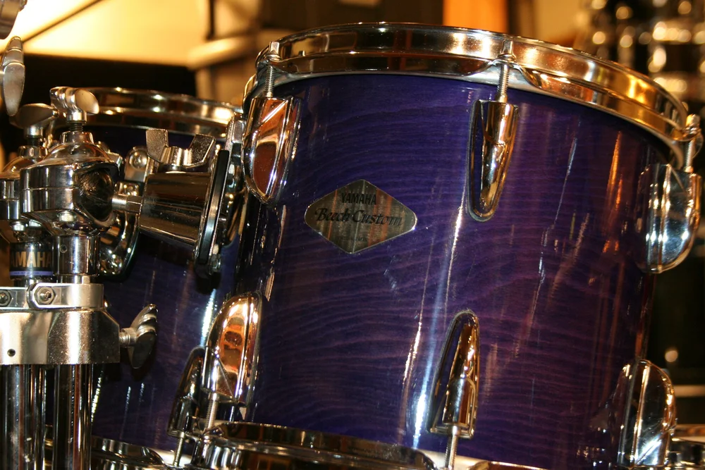 Drum Kits-Yamaha BEECH Custom drum set Zildjian A Custom BLUEBERRY