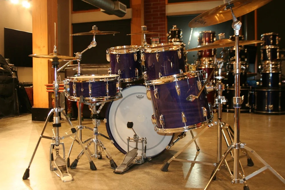 Drum Kits-Yamaha BEECH Custom drum set Zildjian A Custom BLUEBERRY