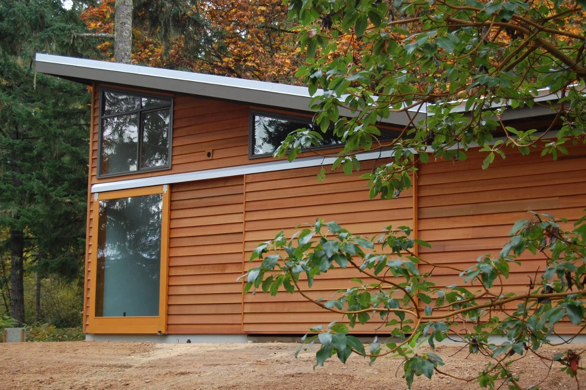 Studio with sliding doors closed