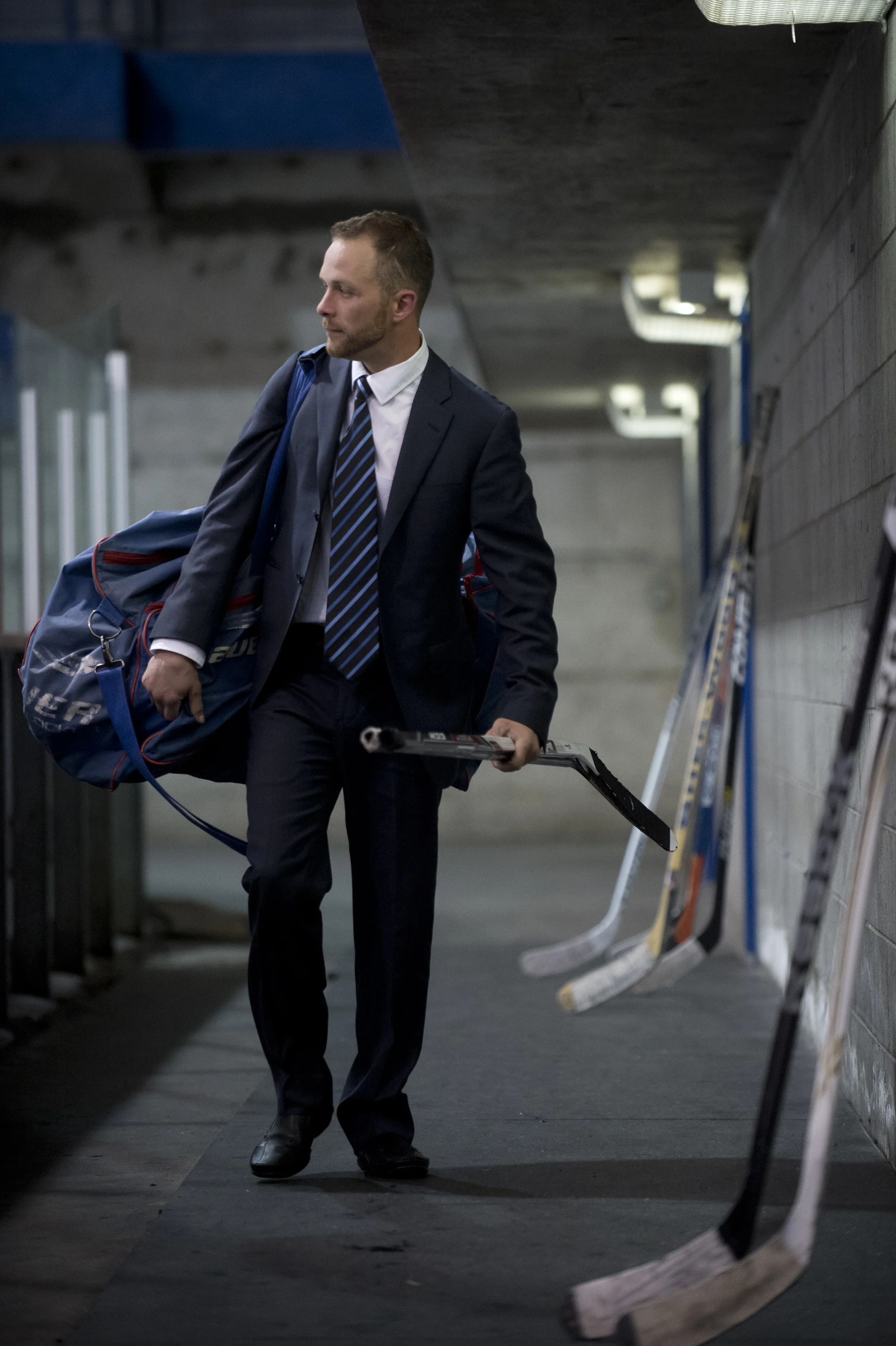  Eric Champagne l'assistant capitaine des Vipers lors de son arrivé à l'amphi théâtre Notre-Dame pour son premier match officiel dans la LFA. 