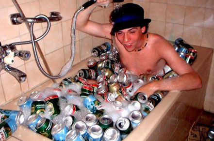 Original way to get rid of the smell of Hockey equipment after the game !