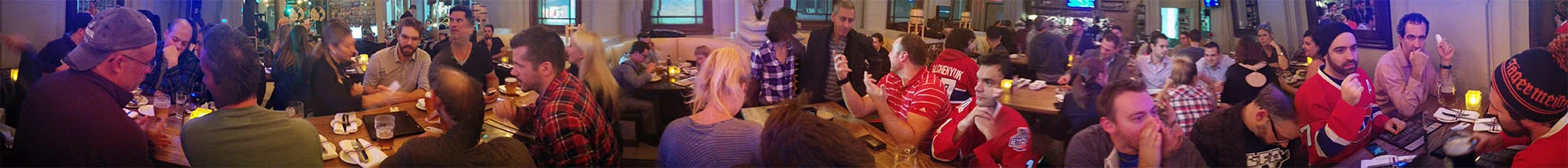 Mercredi dernier à La Brasserie St-Denis (Bière et Compagnie) pour le match d'ouverture du canadien (photo Christophe Grenon)