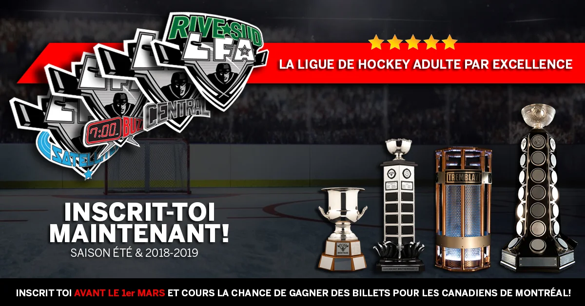 INSCRIT TOI POUR LA SAISON D’ÉTÉ OU D’HIVER AVANT LE 1ER MARS ET COURS LA CHANCE DE GAGNER UNE PAIRE DE BILLETS POUR ALLER VOIR LE CH !