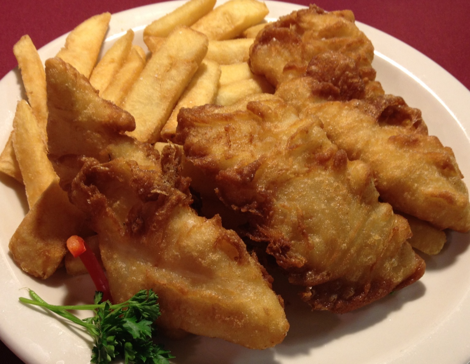 Dublin Style Fish and Chips (deep fried in trans-fat free  oil)  