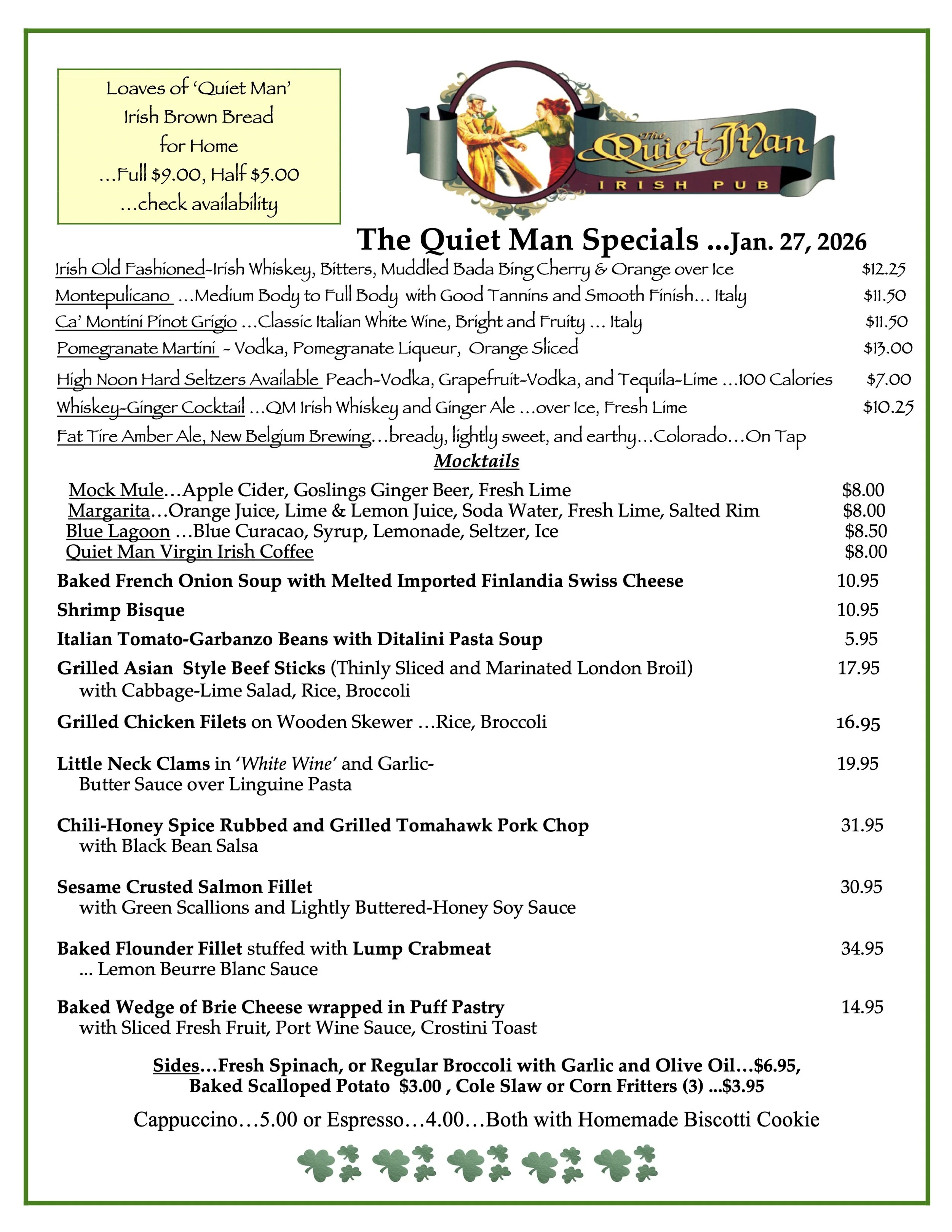 Daily Specials