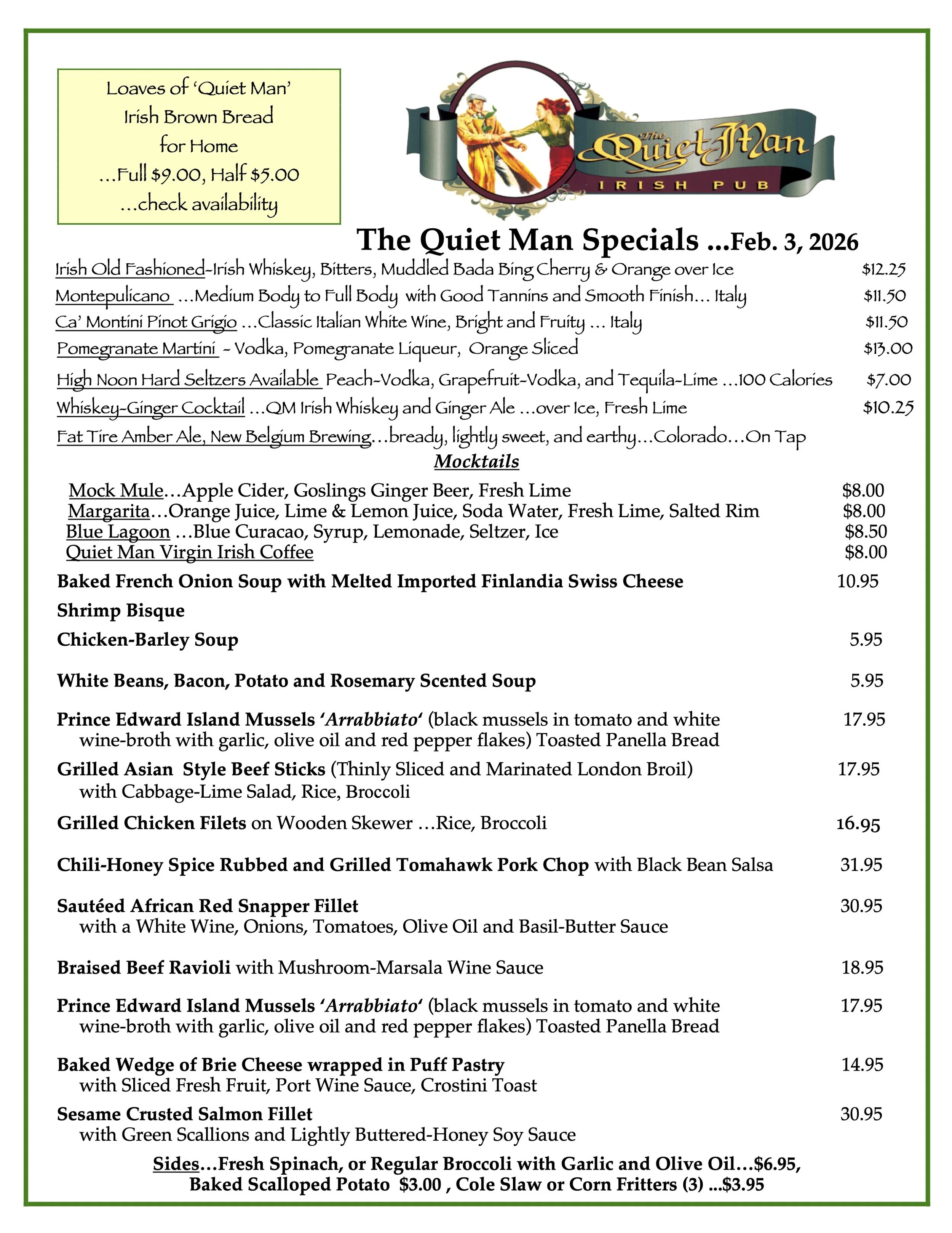 Daily Specials